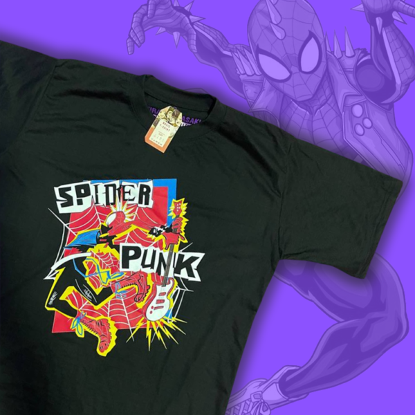 Franela Spider-Punk guitarra