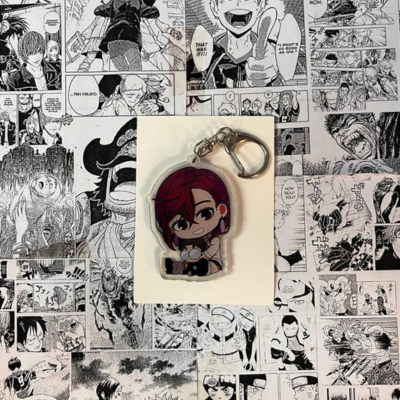 Llavero Dandadan Momo y Ken