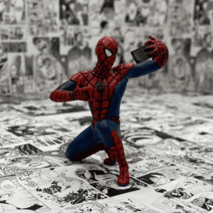 Spiderman tomando foto
