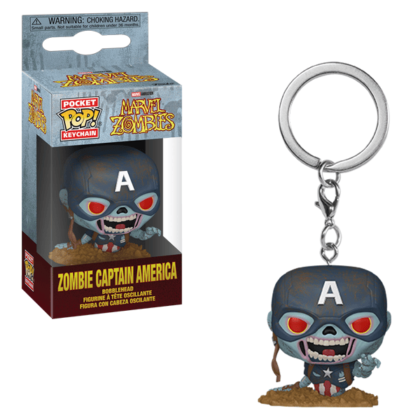 Zombie Captain america Keychain pop