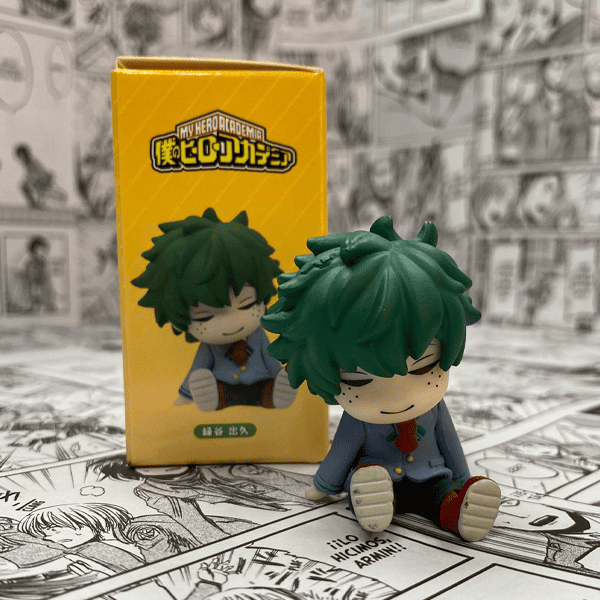Figura chibi BNHA Deku dormido incluye caja